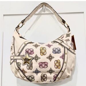 SHARIF 1827 WHITE LEATHER PURSE
W DUST BAG, NWT